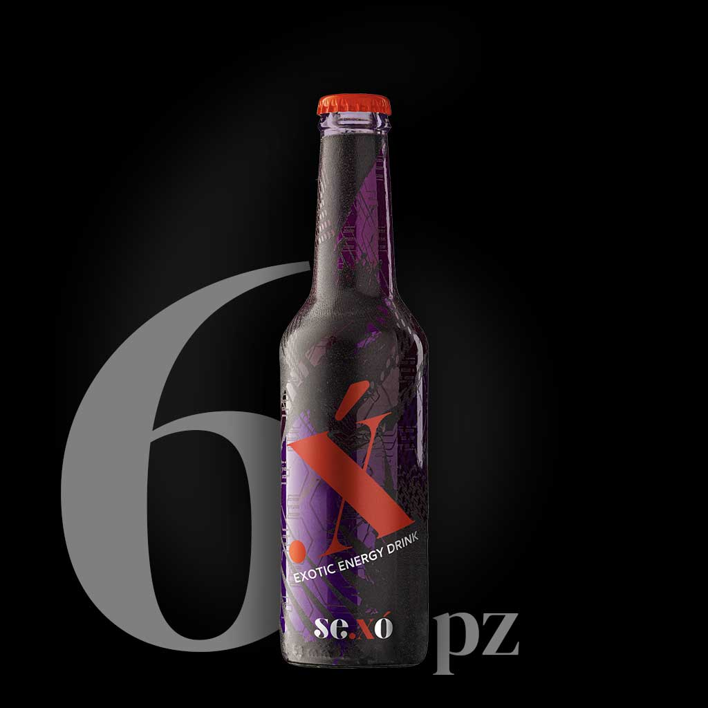 a bottle of se.xo with a red cap